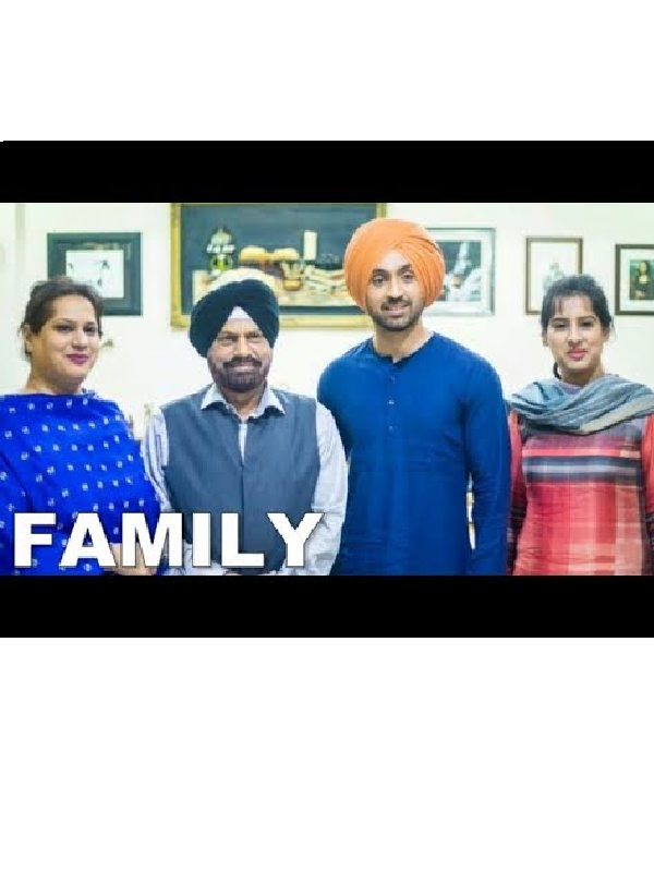 Diljit Dosanjh with his Family